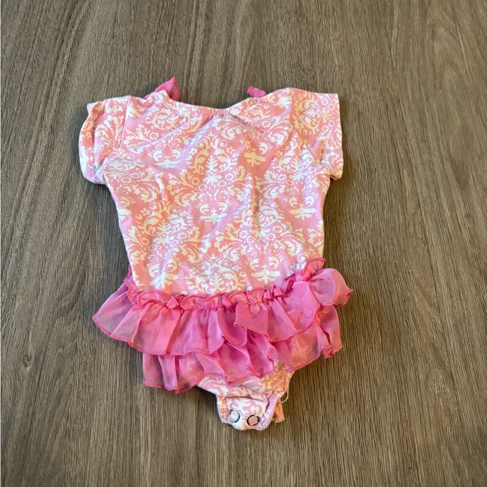 Pink Ruffled Kids Bodysuit - Picture 4 of 4